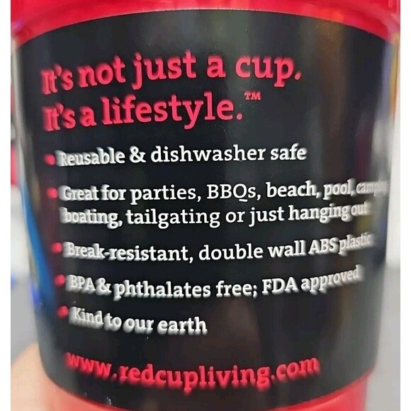RED CUP LIVING Reusable 32 oz. PARTY Cup #4036 Set of 2 Doublewall READ!! - Picture 2 of 10